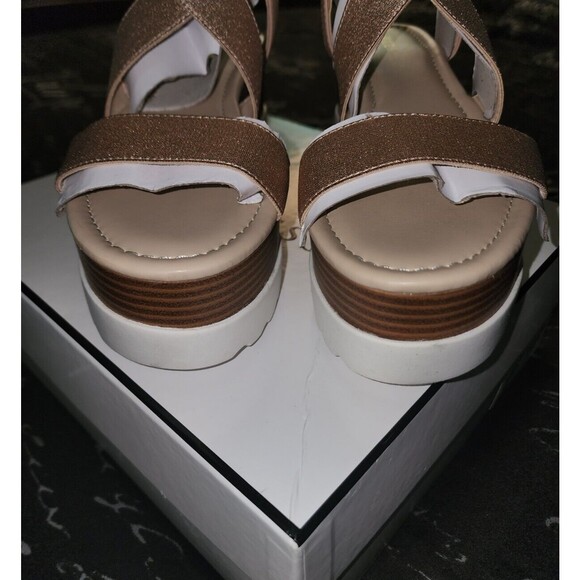 Guess Berty Platform Sandals Rose Gold Metallic 9 M - Picture 4 of 12